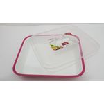 Casa si Gradina - Bucatarie si vesela - Ustensile bucatarie - Tavi servire - Tava Platou SanaLiving cu capac 21x25.5x5.5 cm 1.5L - Fucsia - Infinity.ro