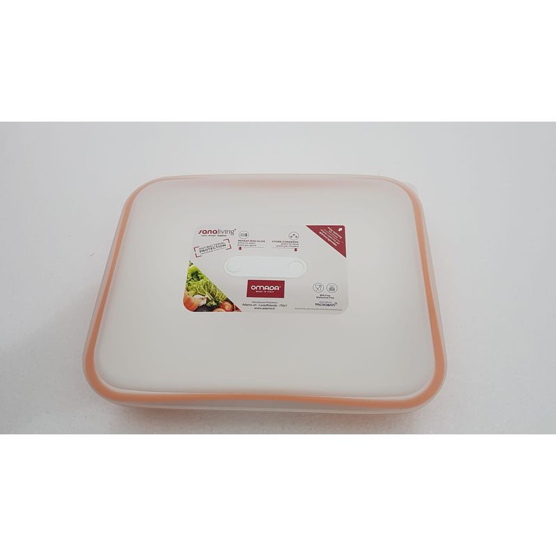 Casa si Gradina - Bucatarie si vesela - Ustensile bucatarie - Tavi servire - Tava Platou SanaLiving cu capac 21x25.5x5.5 cm 1.5L - Portocaliu - Infinity.ro
