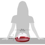 Casa si Gradina - Bucatarie si vesela - Ustensile bucatarie - Tavi servire - Tava Platou de tort cu capac DIAMOND ø 36 X h 16,5 cm - rosu - Infinity.ro