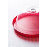 Casa si Gradina - Bucatarie si vesela - Ustensile bucatarie - Tavi servire - Tava Platou de tort cu capac DIAMOND ø 36 X h 16,5 cm - rosu - Infinity.ro