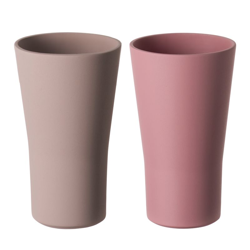 Casa si Gradina - Bucatarie si vesela - Cani si pahare - Pahare - Set 2 pahare ReAmo 8.6x8.6x14.4 cm 0.44 L - Roz - Infinity.ro
