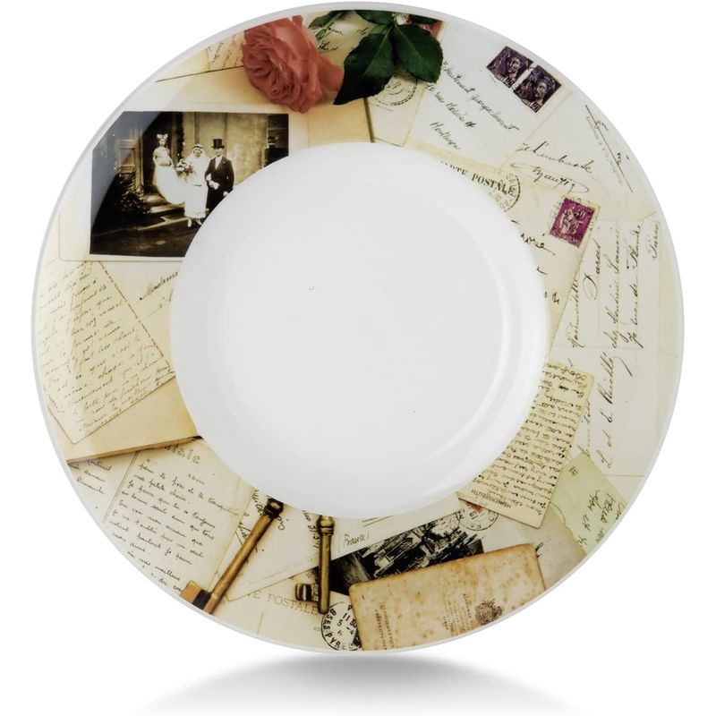 Casa si Gradina - Bucatarie si vesela - Cani si pahare - Cani si cesti - Set 2 cesti cu 2 farfurioare asortate PlexArt 9x6x8 cm - Old Memos - Infinity.ro