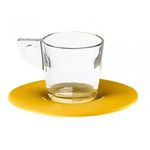 Casa si Gradina - Bucatarie si vesela - Cani si pahare - Cani si cesti - Set de 2 cani de ceai cu farfurioare Eat Pop 15 x 15 x H10cm 35cl fiecare - galben - Infinity.ro