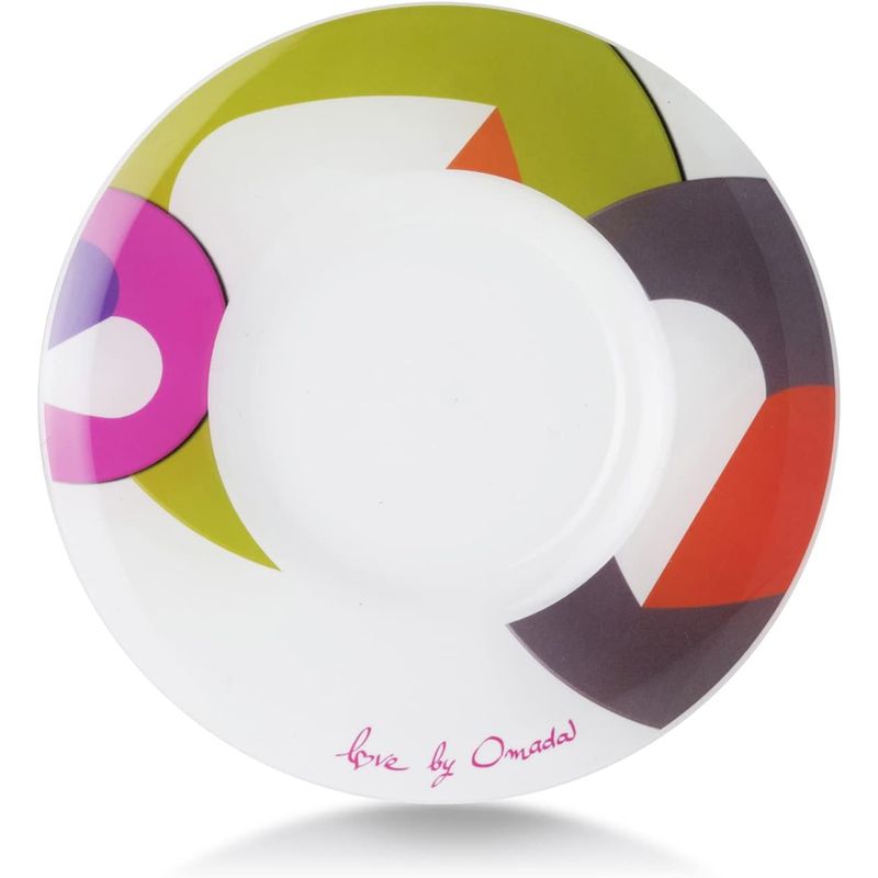 Casa si Gradina - Bucatarie si vesela - Cani si pahare - Cani si cesti - Set 2 cesti cu 2 farfurioare asortate PlexArt 9x6x8 cm - Heart - Infinity.ro