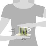 Casa si Gradina - Bucatarie si vesela - Cani si pahare - Cani si cesti - Set 2 cesti cu 2 farfurioare asortate PlexArt 9x6x8 cm - Swing - Infinity.ro