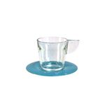 Casa si Gradina - Bucatarie si vesela - Cani si pahare - Cani si cesti - Set de 2 cani de ceai cu doua farfurioare Eat Pop 15 x 15 x H10cm 35cl fiecare -vintage blue - Infinity.ro