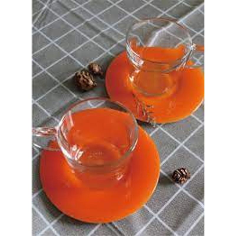 Casa si Gradina - Bucatarie si vesela - Cani si pahare - Cani si cesti - Set de 2 cani de ceai cu farfurioare Eat Pop 15 x 15 x H10cm 35cl fiecare - portocaliu - Infinity.ro