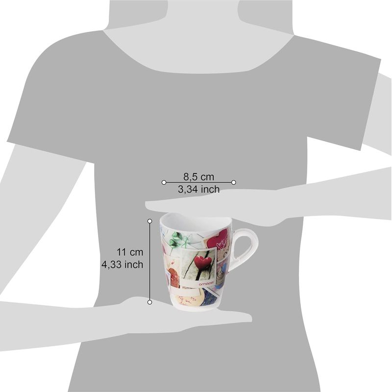 Casa si Gradina - Bucatarie si vesela - Cani si pahare - Cani si cesti - Set de 2 cani PlexArt 8.5x5x11 cm 35 cl Love - Infinity.ro