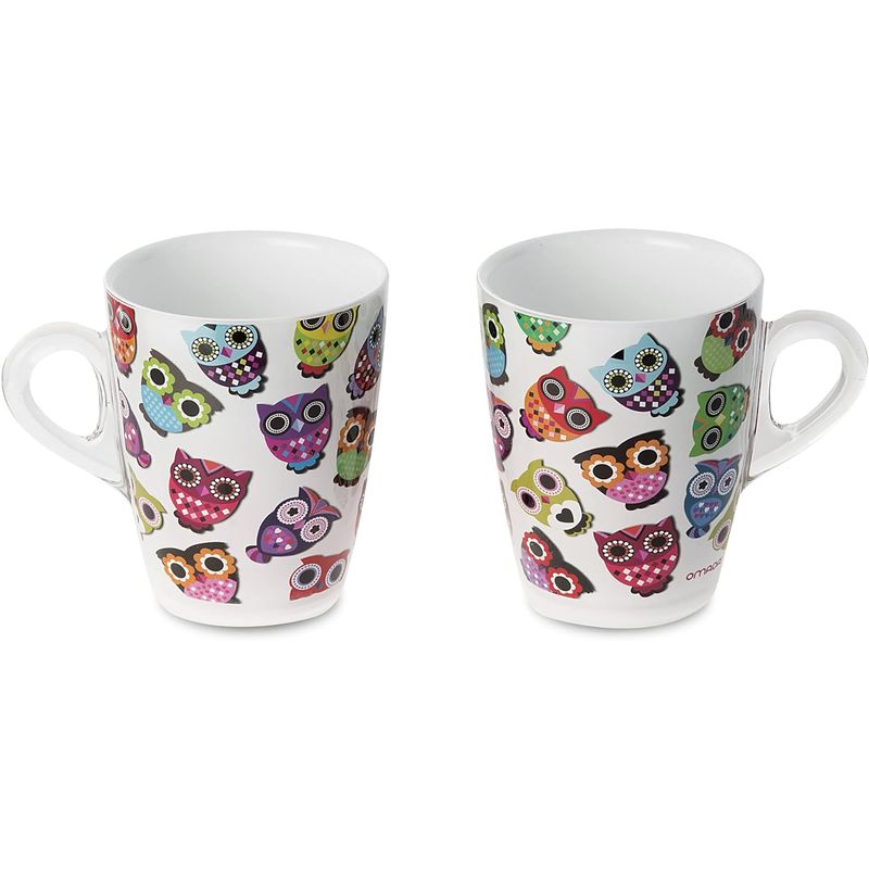 Casa si Gradina - Bucatarie si vesela - Cani si pahare - Cani si cesti - Set de 2 cani PlexArt 8.5x5x11 cm 35 cl Magic Owlet - Infinity.ro