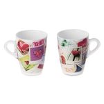 Casa si Gradina - Bucatarie si vesela - Cani si pahare - Cani si cesti - Set de 2 cani PlexArt 8.5x5x11 cm 35 cl Love - Infinity.ro