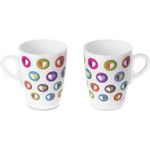 Casa si Gradina - Bucatarie si vesela - Cani si pahare - Cani si cesti - Set de 2 cani PlexArt 8.5x5x11 cm 35 cl Heart - Infinity.ro