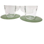 Casa si Gradina - Bucatarie si vesela - Cani si pahare - Cani si cesti - Set de 2 cani de ceai cu farfurioare Eat Pop 15 x 15 x H10cm 35cl fiecare - verde salvie - Infinity.ro