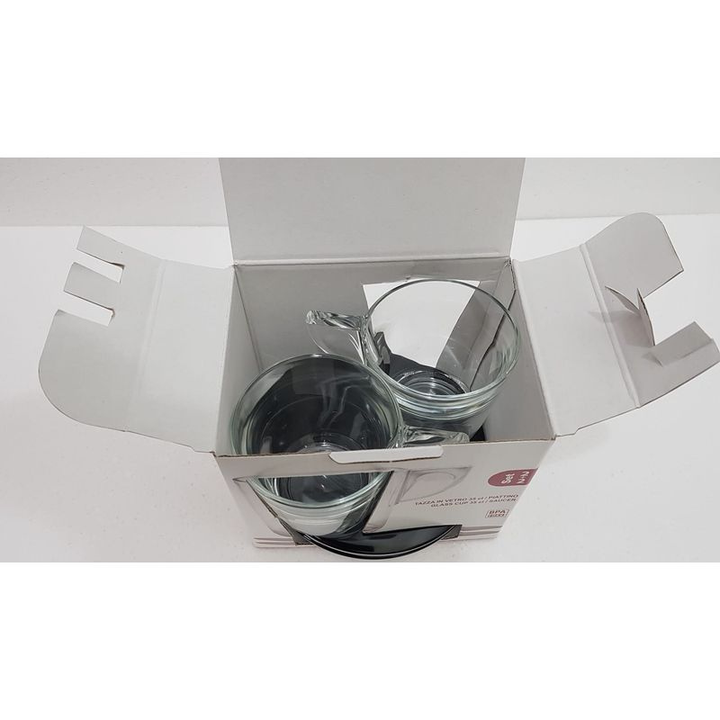 Casa si Gradina - Bucatarie si vesela - Cani si pahare - Cani si cesti - Set de 2 cani de ceai Eat Pop 15 x 15 x H10cm 35cl fiecare - negru - Infinity.ro