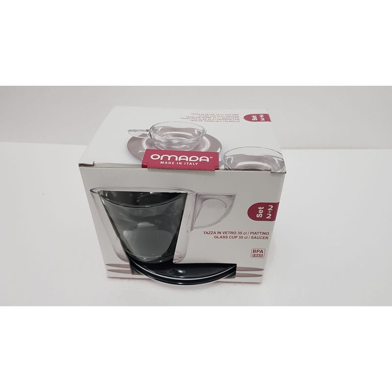 Casa si Gradina - Bucatarie si vesela - Cani si pahare - Cani si cesti - Set de 2 cani de ceai Eat Pop 15 x 15 x H10cm 35cl fiecare - negru - Infinity.ro