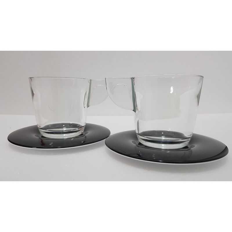 Casa si Gradina - Bucatarie si vesela - Cani si pahare - Cani si cesti - Set de 2 cani de ceai Eat Pop 15 x 15 x H10cm 35cl fiecare - negru - Infinity.ro