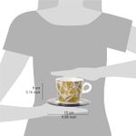 Casa si Gradina - Bucatarie si vesela - Cani si pahare - Cani si cesti - Set 2 cesti cu 2 farfurioare asortate PlexArt 9x6x8 cm - Nature - Infinity.ro