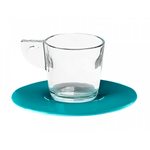 Casa si Gradina - Bucatarie si vesela - Cani si pahare - Cani si cesti - Set de 2 cani de ceai cu farfurioara Eat Pop 15 x 15 x H10cm 35cl fiecare - bleu - Infinity.ro