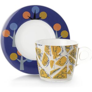 Set 2 cesti cu 2 farfurioare asortate PlexArt 9x6x8 cm - Nature