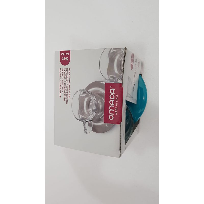 Casa si Gradina - Bucatarie si vesela - Cani si pahare - Cani si cesti - Set de 2 cani de ceai cu farfurioara Eat Pop 15 x 15 x H10cm 35cl fiecare - bleu - Infinity.ro