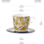 Casa si Gradina - Bucatarie si vesela - Cani si pahare - Cani si cesti - Set 2 cesti cu 2 farfurioare asortate PlexArt 9x6x8 cm - Nature - Infinity.ro