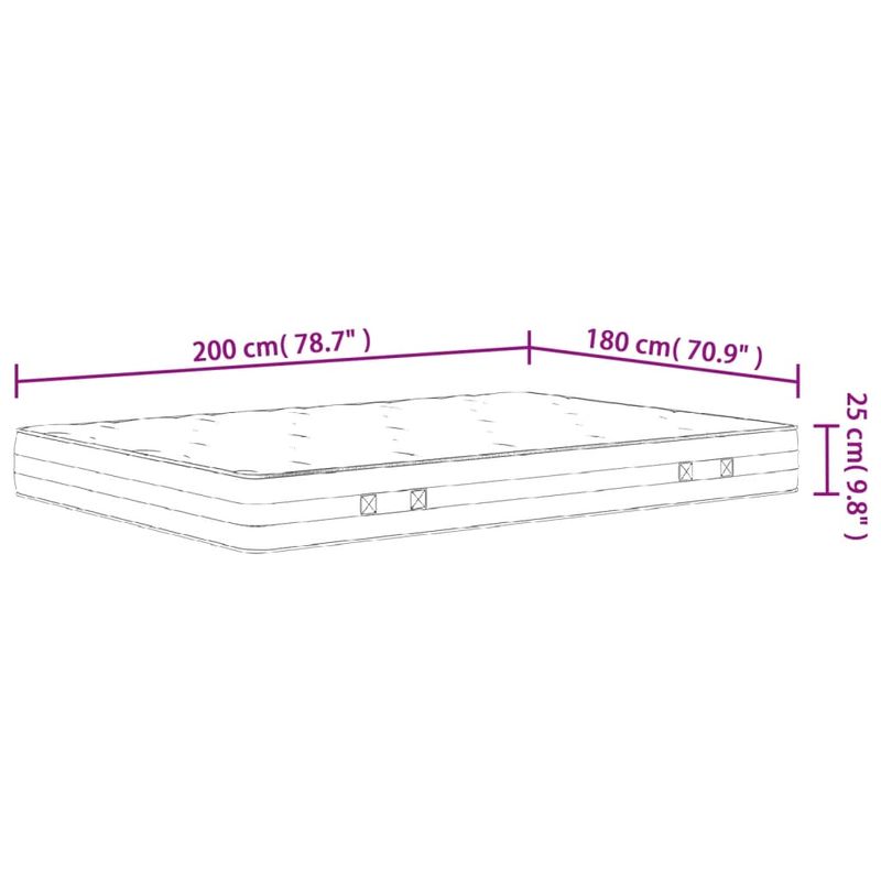 Casa si Gradina - Mobilier - Saltele si somiere - Saltele - Saltea cu arcuri buzunar, fermitate medie, 180x200 cm - Infinity.ro