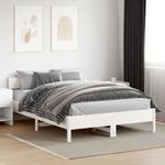 Casa si Gradina - Mobilier - Paturi si accesorii - Paturi - Cadru de pat cu tablie, alb, 120x200 cm, lemn masiv de pin - Infinity.ro