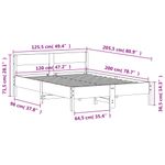 Casa si Gradina - Mobilier - Paturi si accesorii - Paturi - Cadru de pat cu tablie, alb, 120x200 cm, lemn masiv de pin - Infinity.ro