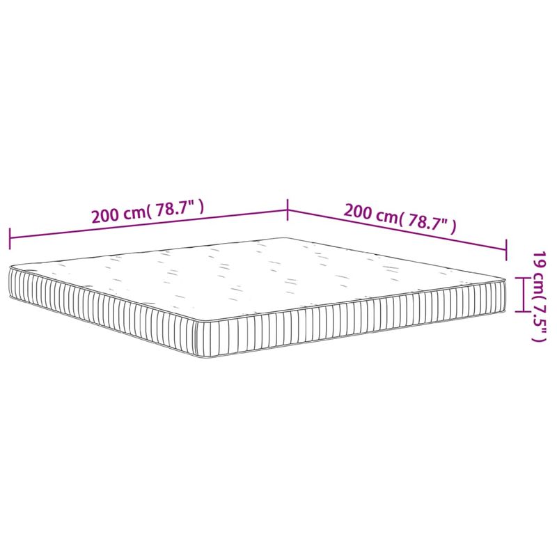 Casa si Gradina - Mobilier - Saltele si somiere - Saltele - Saltea cu arcuri buzunar, fermitate medie, 200x200 cm - Infinity.ro