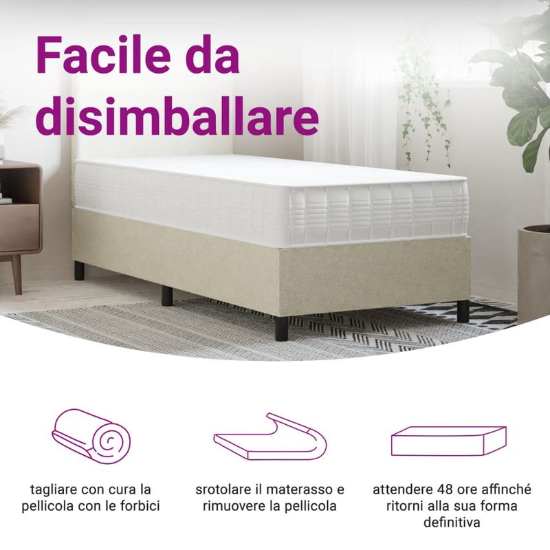 Casa si Gradina - Mobilier - Saltele si somiere - Saltele - Saltea cu arcuri buzunar, fermitate medie, 70x200 cm - Infinity.ro