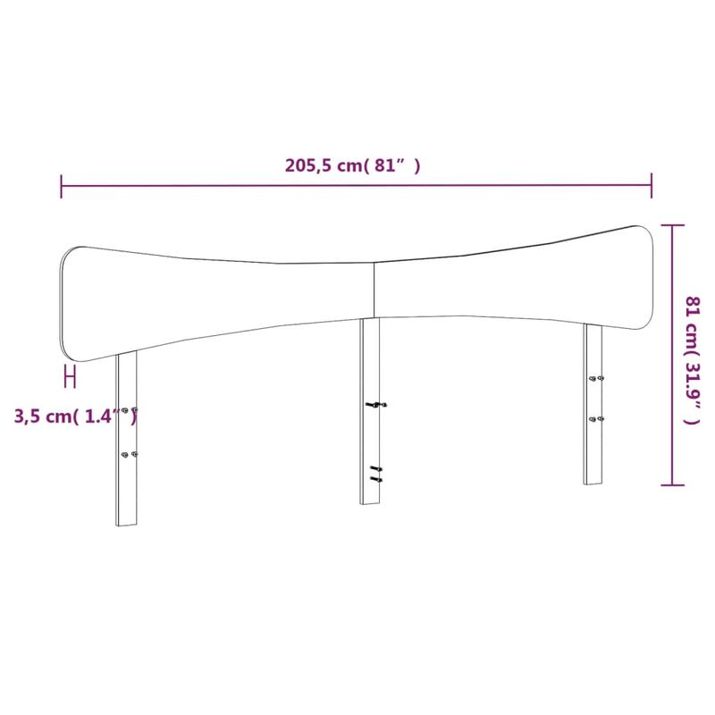 Casa si Gradina - Mobilier - Paturi si accesorii - Accesorii paturi - Tablie de pat, alb, 200 cm, lemn masiv de pin - Infinity.ro