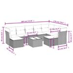 Casa si Gradina - Gradina si terasa - Mobilier exterior - Seturi mobila gradina - Set canapele de gradina cu perne, 10 piese, negru, poliratan - Infinity.ro