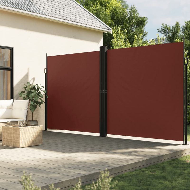Casa si Gradina - Gradina si terasa - Umbrele si pavilioane - Umbrele - Copertina laterala retractabila, maro, 200x1000 cm - Infinity.ro