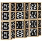 Casa si Gradina - Decoratiuni - Pereti despartitori si paravane - Paravan de camera, 6 panouri, maro/negru, lemn masiv paulownia, mărime 40x160 cm - Infinity.ro