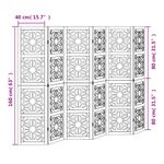 Casa si Gradina - Decoratiuni - Pereti despartitori si paravane - Paravan de camera, 6 panouri, maro/negru, lemn masiv paulownia, mărime 40x160 cm - Infinity.ro