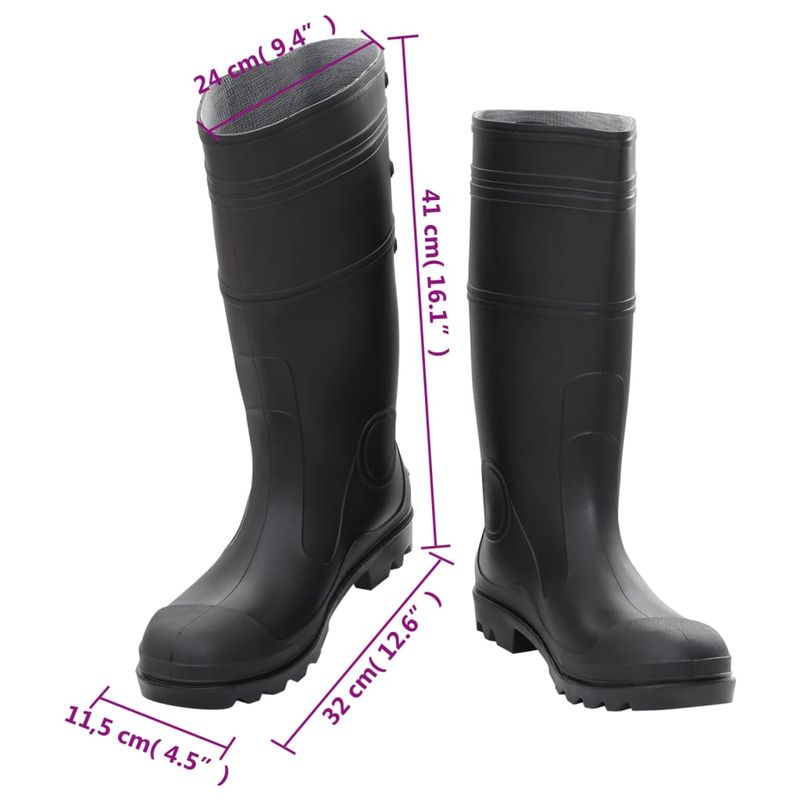 Sport si Outdoor - Echipament Sportiv - Incaltaminte sport - Ghete si bocanci - Cizme de ploaie, negru, PVC, marime 46 - Infinity.ro