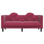 Casa si Gradina - Mobilier - Canapele si coltare - Canapele - Canapea cu perne, 2 locuri, rosu vin, catifea - Infinity.ro
