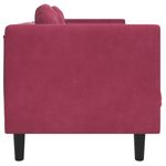 Casa si Gradina - Mobilier - Canapele si coltare - Canapele - Canapea cu perne, 2 locuri, rosu vin, catifea - Infinity.ro