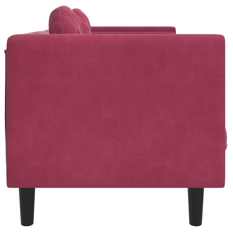 Casa si Gradina - Mobilier - Canapele si coltare - Canapele - Canapea cu perne, 2 locuri, rosu vin, catifea - Infinity.ro