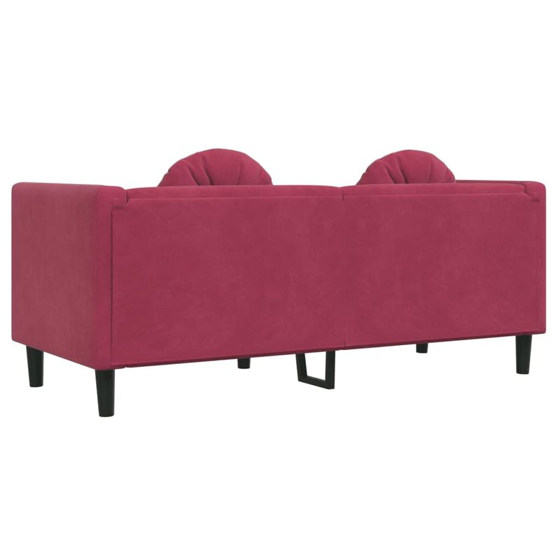 Casa si Gradina - Mobilier - Canapele si coltare - Canapele - Canapea cu perne, 2 locuri, rosu vin, catifea - Infinity.ro