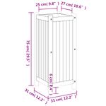 Casa si Gradina - Gradinarit si plante - Plante si ghivece - Ghivece si suporturi - Jardiniera de gradina cu captuseala, 31x31x75 cm, lemn acacia - Infinity.ro