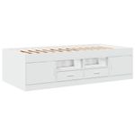 Casa si Gradina - Mobilier - Paturi si accesorii - Paturi - Cadru pat de zi cu sertare, alb, 75x190 cm, lemn prelucrat - Infinity.ro