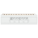 Casa si Gradina - Mobilier - Paturi si accesorii - Paturi - Cadru pat de zi cu sertare, alb, 75x190 cm, lemn prelucrat - Infinity.ro