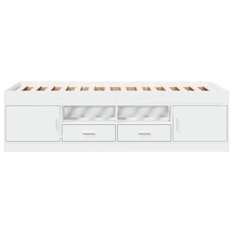 Casa si Gradina - Mobilier - Paturi si accesorii - Paturi - Cadru pat de zi cu sertare, alb, 75x190 cm, lemn prelucrat - Infinity.ro