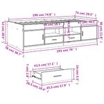 Casa si Gradina - Mobilier - Paturi si accesorii - Paturi - Cadru pat de zi cu sertare, alb, 75x190 cm, lemn prelucrat - Infinity.ro