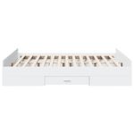 Casa si Gradina - Mobilier - Paturi si accesorii - Paturi - Cadru pat cu sertare alb extralucios 140x200 cm, lemn prelucrat - Infinity.ro