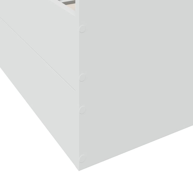 Casa si Gradina - Mobilier - Paturi si accesorii - Paturi - Cadru pat cu sertare alb extralucios 140x200 cm, lemn prelucrat - Infinity.ro