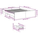 Casa si Gradina - Mobilier - Paturi si accesorii - Paturi - Cadru pat cu sertare alb extralucios 140x200 cm, lemn prelucrat - Infinity.ro