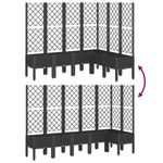 Casa si Gradina - Gradinarit si plante - Plante si ghivece - Ghivece si suporturi - Jardiniera de gradina cu spalier, negru, 160x120x142 cm, PP - Infinity.ro