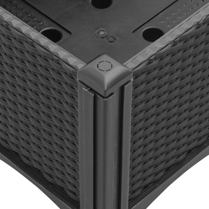 Casa si Gradina - Gradinarit si plante - Plante si ghivece - Ghivece si suporturi - Jardiniera de gradina cu spalier, negru, 160x120x142 cm, PP - Infinity.ro