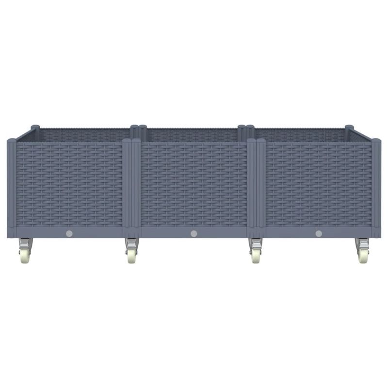 Casa si Gradina - Gradinarit si plante - Plante si ghivece - Ghivece si suporturi - Jardiniera de gradina cu picioare, gri, 150x80x54 cm, PP - Infinity.ro